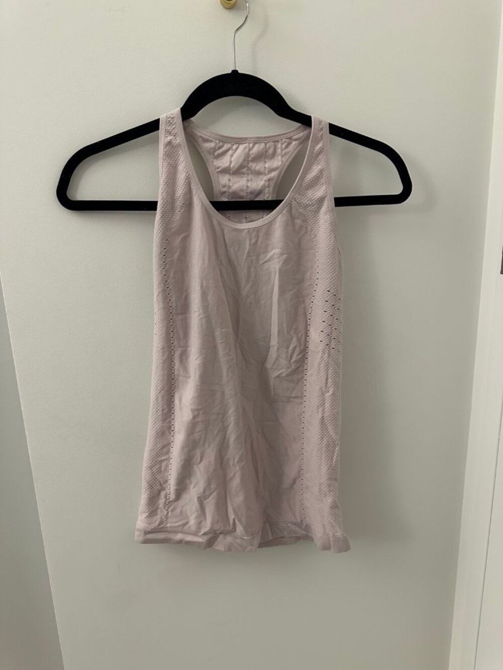 Fabletics Light Pink Seamless Racerback Tank Top S